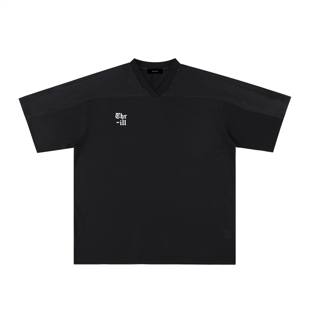 Oversized Mesh V-Neck Soccer Jersey