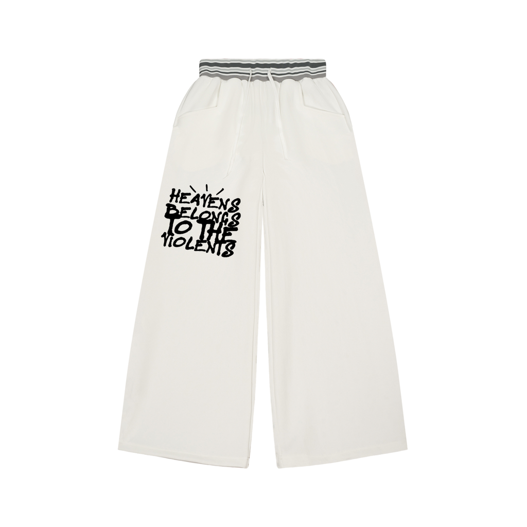 Striped Waist Wide Leg Pants