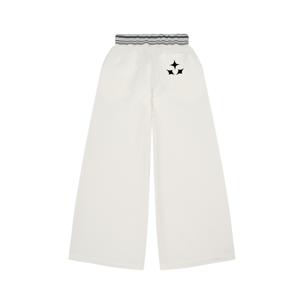 Striped Waist Wide Leg Pants