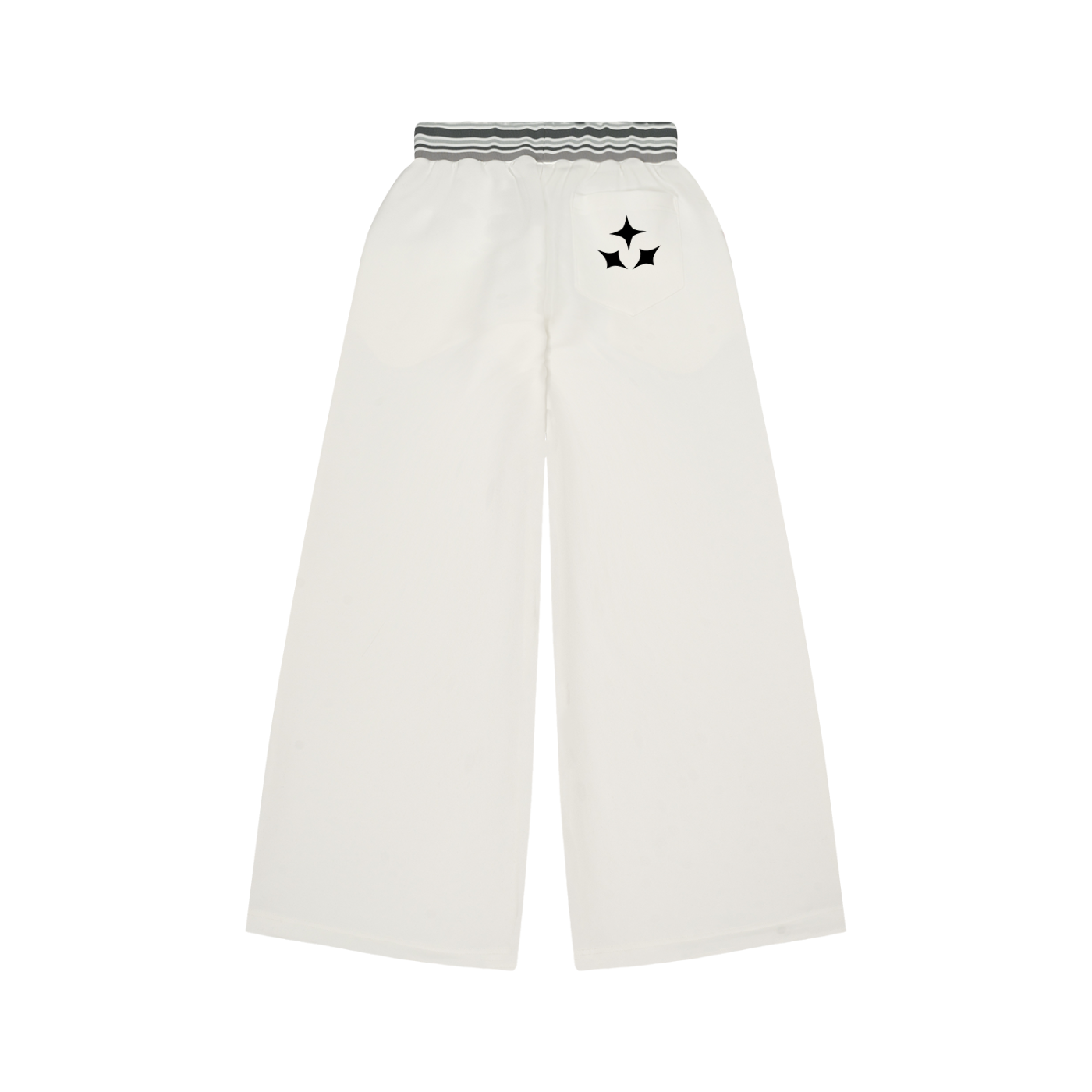 Striped Waist Wide Leg Pants